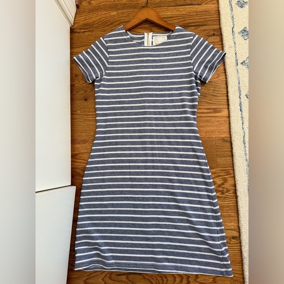 STS Sail To Sable Shift Dress XS Short Sleeve Striped - Picture 9 of 9